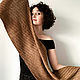 Hypoallergenic Scarf knitted from camel down, beige stole, Scarves, Ulan-Ude,  Фото №1