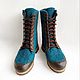 Order Boots felted high with leather. Zhanna. Livemaster. . Boots Фото №3