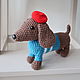 Knitted Dachshund 'Croissant'. Stuffed Toys. OlikCrochet by Olik Ask. Online shopping on My Livemaster.  Фото №2