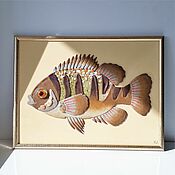 Картины и панно handmade. Livemaster - original item Panels: PERCH is a SEA gift to a fisherman. Handmade.