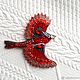 Broche 'Rojo Cardenal'. Brooches. inspiration. Ярмарка Мастеров.  Фото №4