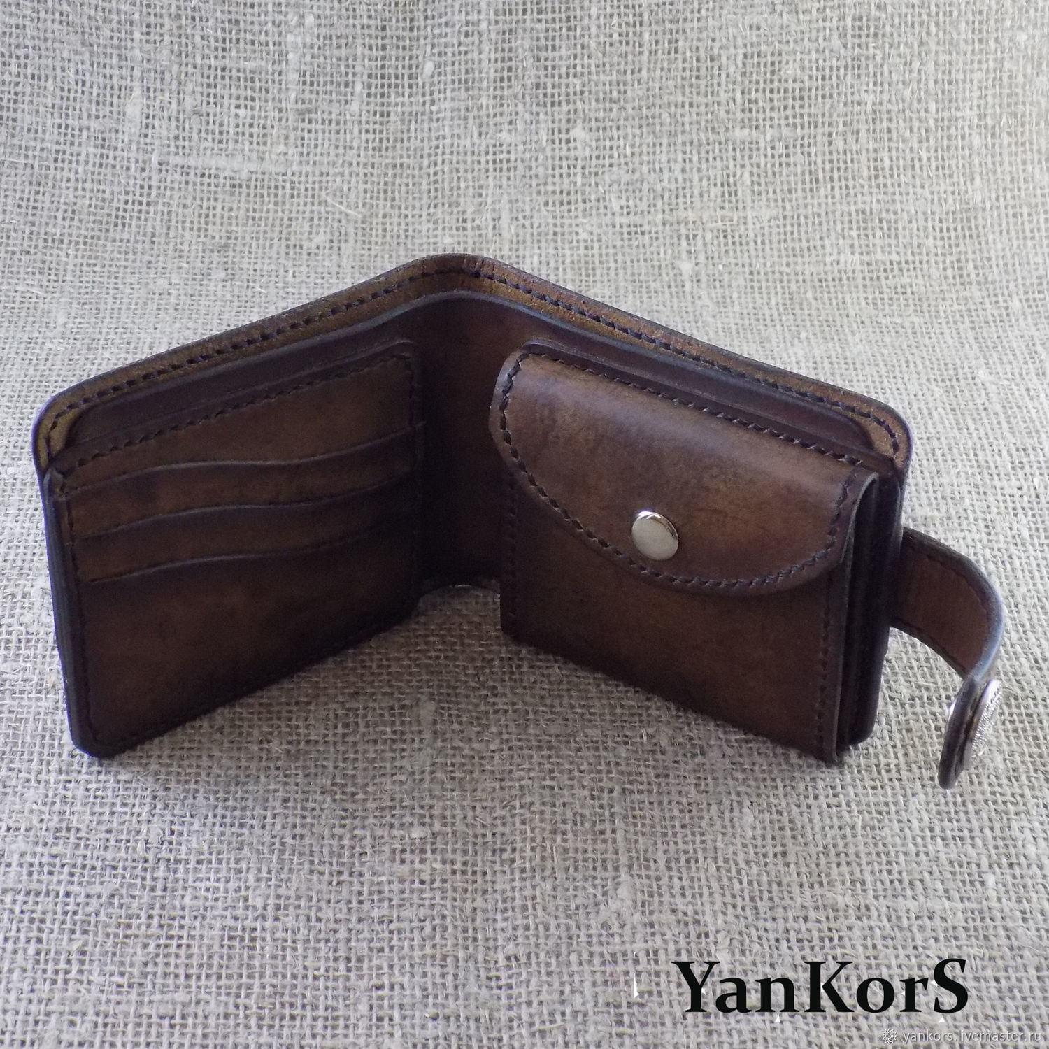 Кожаный мужской кошелек в интернет-магазине на Ярмарке Мастеров ...