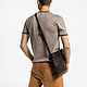 Кожаная мужская сумка планшет "Николас" (коричневый глянец). Мужская сумка. ЭклектикАрт. Ярмарка Мастеров.  Фото №5