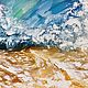 Order Oil painting with sea. Seascape with foam. Zabaikalie. Livemaster. . Pictures Фото №3
