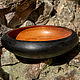 Copy of Black wooden bowl with silver metallic, handmade, Plates, ,  Фото №1