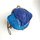 Bolsa con fermuarom: Bolso de lana hoja azul', Clasp Bag, St. Petersburg,  Фото №1