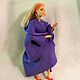 Order Knitted a blanket for dolls (purple). Lamy-mammy (furniture for dolls). Livemaster. . Doll furniture Фото №3