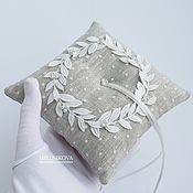 Свадебный обруч " Серебряные листья"