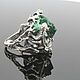 Jutropium ring with malachite made of 925 sterling silver PS0002. Rings. Sunny Silver. My Livemaster. Фото №5