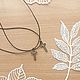 Заказать Подвеска "Крест"на кожаном шнуре, подарок для девушки. Gleamnight jewelry. Ярмарка Мастеров. . Подвеска Фото №3