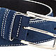 Blue belt men's leather buy Suede straps Belt White edges. Straps. AlekssMovins. Online shopping on My Livemaster.  Фото №2