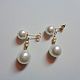Stud earrings made of 585 gold and natural round AAA pearls. Stud earrings. marusjy. My Livemaster. Фото №5