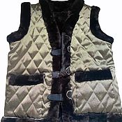 Одежда детская handmade. Livemaster - original item Vest 36 Fur mouton raincoat. Handmade.