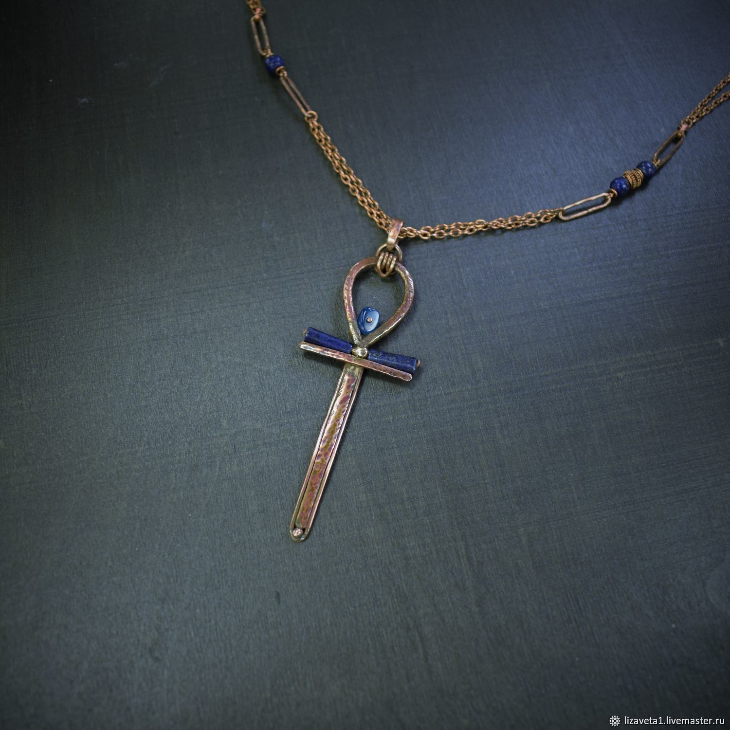 SimplyFiFi — Ankh Necklace - Copper/Black