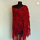 Knitted red shawl, Shawls, Moscow,  Фото №1