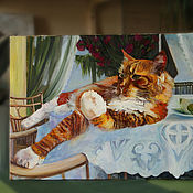 Картины и панно handmade. Livemaster - original item Picture Red cat Borisych. Handmade.