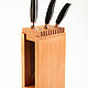 Подставка для ножей из массива натурального дерева, Кухонные ножи, Липецк,  Фото №1