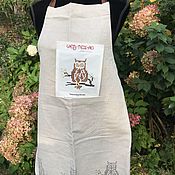 Винтаж ручной работы. Ярмарка Мастеров - ручная работа Owl apron, cotton, Switzerland. Handmade.