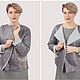 Order Jacket short grey fur pockets print knit quilted. Yana Levashova Fashion. Livemaster. . Outerwear Jackets Фото №3