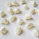 White mother of pearl shell shaped beads, Beads1, Ekaterinburg,  Фото №1