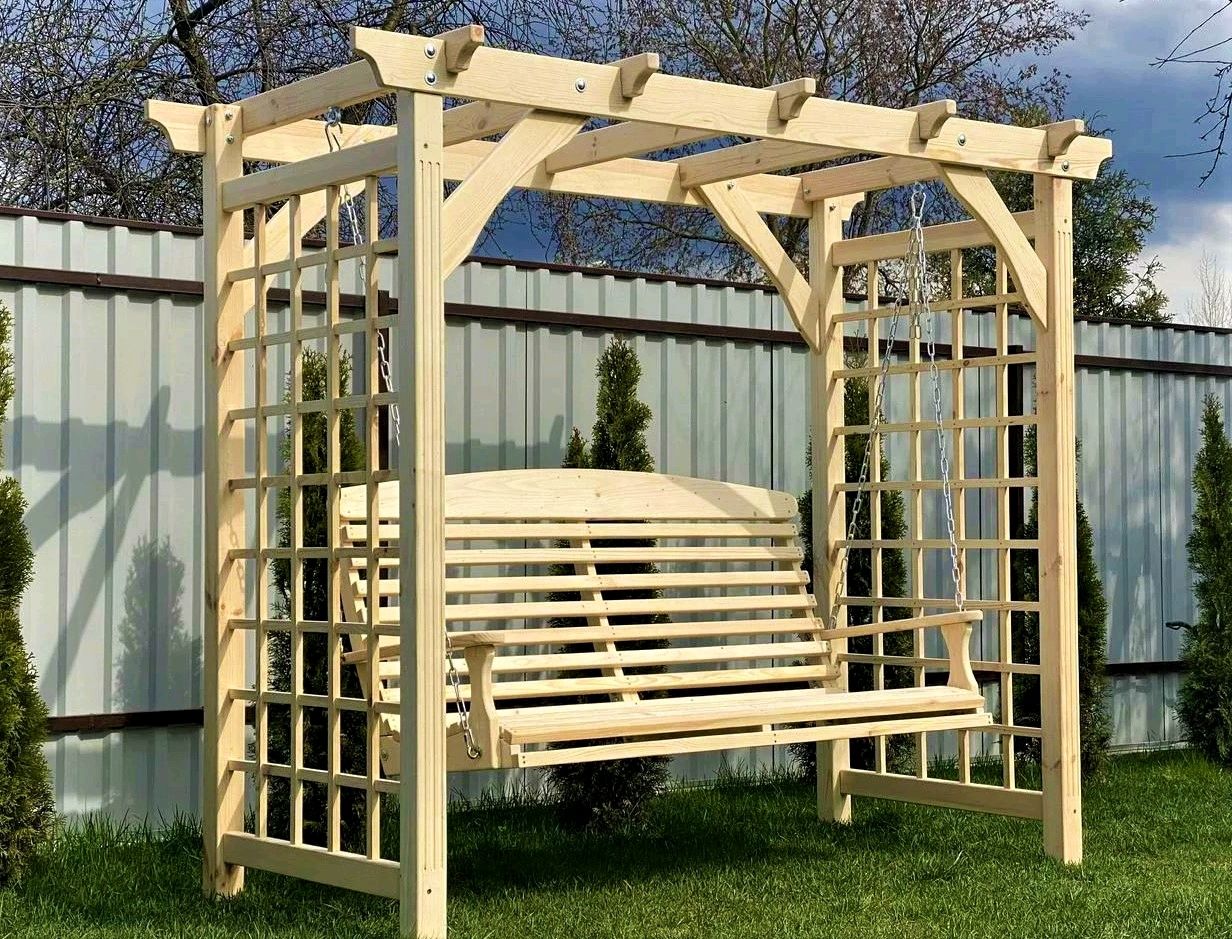 Качели Перголы деревянные – заказать на Ярмарке Мастеров – T1LPIRU ...