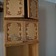 Side Cabinet carved-painted beech with doors and drawers. Cabinets. WOODMELODY. My Livemaster. Фото №4