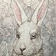 Белый Кролик в саду. Картины. Vasilisk. Интернет-магазин Ярмарка Мастеров.  Фото №2