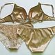 Underwear set made of natural silk with lace Beige. Underwear sets. Darya Vecher Шёлковое нижнее бельё Корсеты. My Livemaster. Фото №4