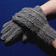 Order Men's knitted gloves Line. Warm Yarn. Livemaster. . Gloves Фото №3