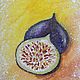 Painting still life with figs on a stretcher 'Ripe figs' 24h18, Pictures, Volgograd,  Фото №1