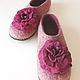  Women's felted Slippers from natural wool. Slippers. Saenko Natalya. Online shopping on My Livemaster.  Фото №2