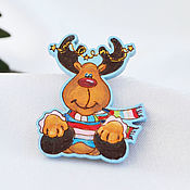 Украшения handmade. Livemaster - original item Rudolph Deer backpack badge, tree brooch. Handmade.