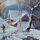 Order Oil painting 'Winter landscape with a skier', copy In. Morasa. Zhanne Shepetova. Livemaster. . Pictures Фото №3
