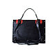  Кожаный портфель рюкзак черно-красный. Портфель. ERS. Интернет-магазин Ярмарка Мастеров.  Фото №2