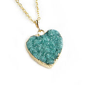 Украшения handmade. Livemaster - original item Mint heart pendant 