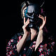 Заказать Японская маска Хання классическая черная. Qarma Masks. Ярмарка Мастеров. . Маски интерьерные Фото №3