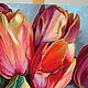 Painting 'Tulips' oil on canvas 40h50. Pictures. vestnikova. My Livemaster. Фото №6