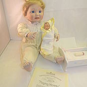 Винтаж: Фарфоровая кукла коллекции Альберон в белом, ручная работа