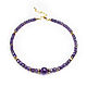 Amethyst necklace, handmade necklace, amethyst beads. Necklace. Irina Moro. Online shopping on My Livemaster.  Фото №2