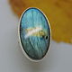 Ring with labradorite, Madagascar, silver, Rings, Moscow,  Фото №1