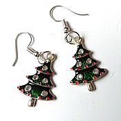 Украшения handmade. Livemaster - original item Classic earrings: Christmas tree earrings. Handmade.