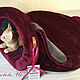 Order A bed - sleeping bag for a cat 'Bunny' burgundy. lyubov-iv (lyubov-iv). Livemaster. . Lodge Фото №3