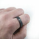 Black zirconia ring with diamonds and texture. Rings. asgdesign. My Livemaster. Фото №6