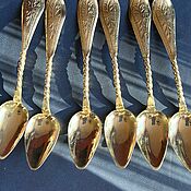 Винтаж handmade. Livemaster - original item Spoons 6 pcs., silver, Indonesia. Handmade.
