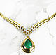 6.99tcw Impressive Colombian Emerald & Diamond Necklace 18k, Diamond E, Necklace, West Palm Beach,  Фото №1