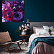 Painting 'Purple anemones' oil on canvas 70h70cm. Pictures. vestnikova. My Livemaster. Фото №4