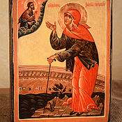 Wood icon of Saint Spyridon