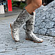 Boots made of Python leather in natural color, High Boots, Moscow,  Фото №1