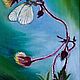 Картина маслом бабочка на холсте . " Мотылек", Картины, Омск,  Фото №1