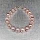 Bracelet made of lilac-pink pearls ( 925 silver), Bead bracelet, Warsaw,  Фото №1
